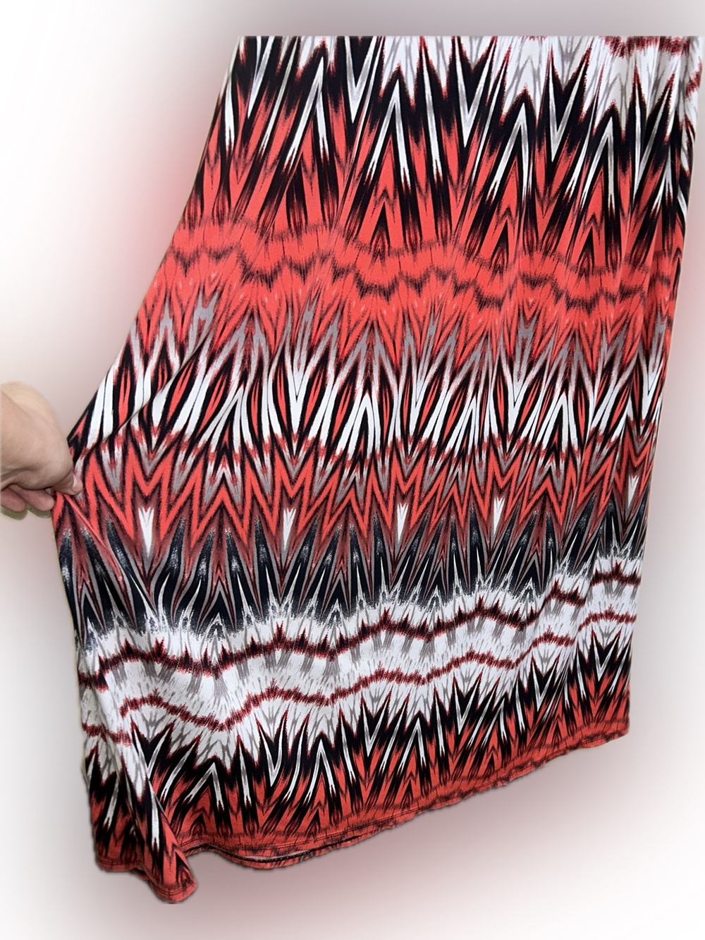 🔥5/$35🔥 Boho Tribal Print Deep V Neck Maxi Dress | Bisou Bisou | Size 16 - Picture 5 of 8